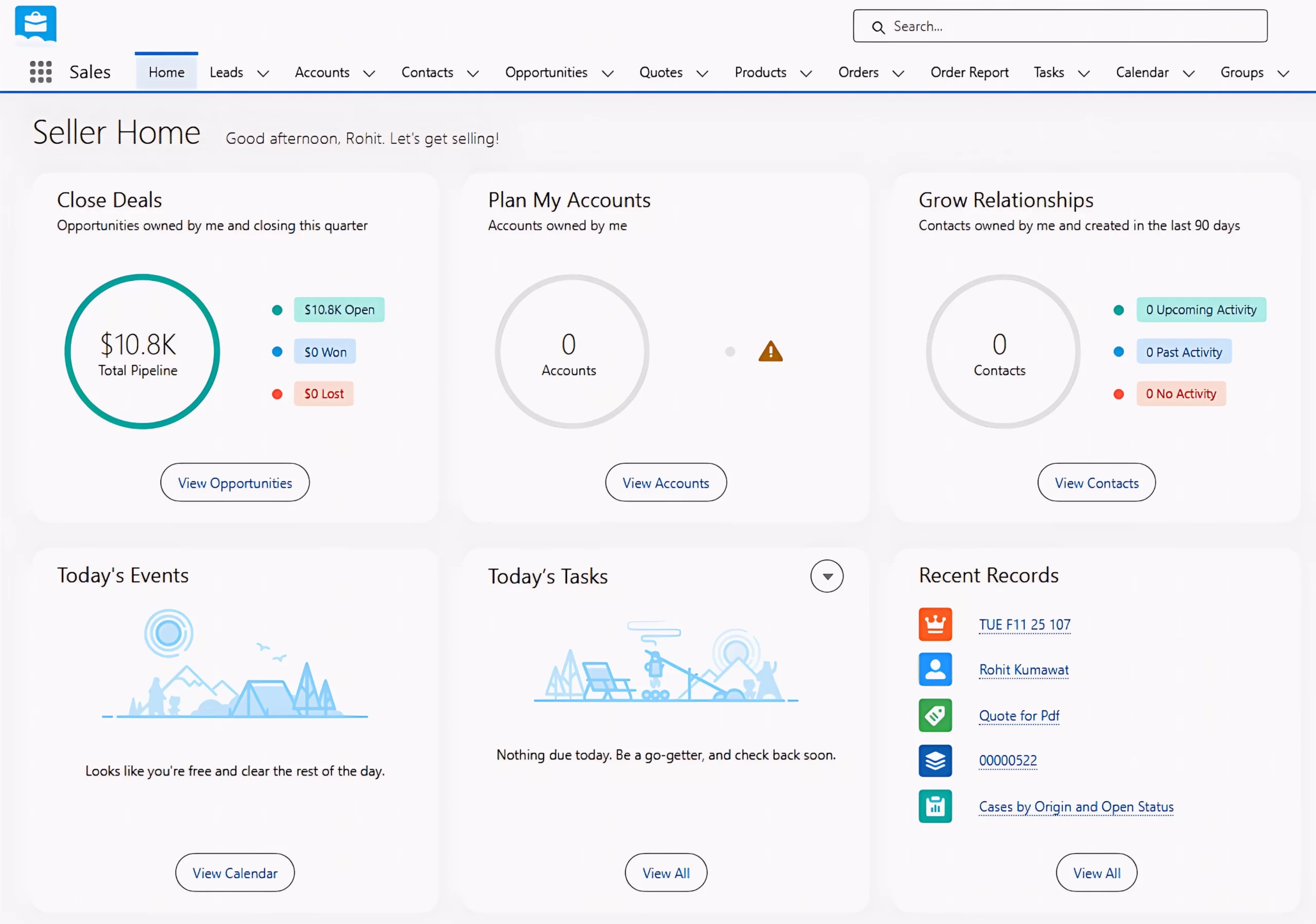 salesforce crm dashboard